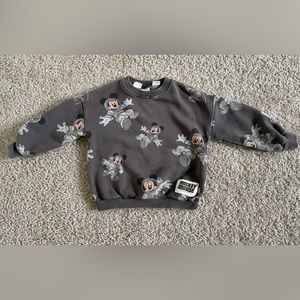 Zara Astronaut Mickey Mouse Sweatshirt 3-4